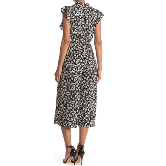 Brand New London Times Printed Bubble Crepe Tie Front Dress - Picture 2 of 2